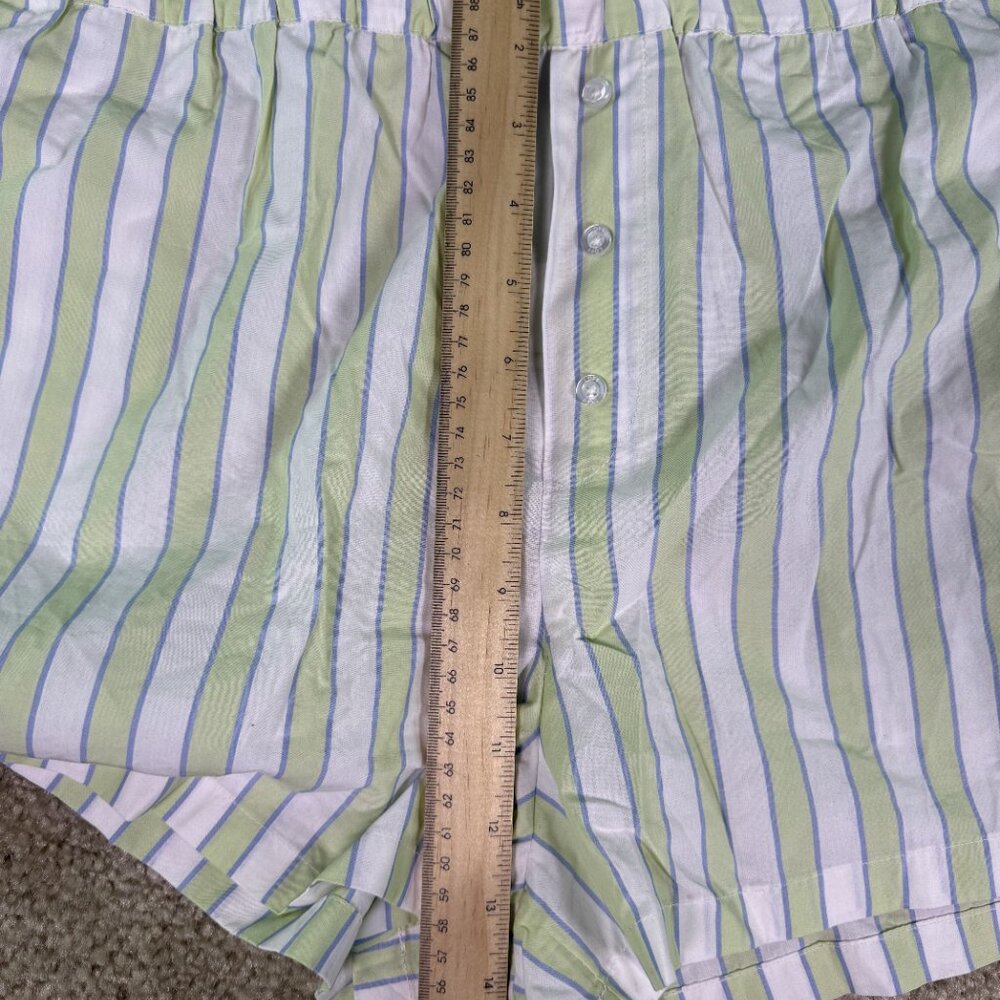 Loft Ann Taylor Sleep Shorts Women’s XL Green Striped NWT E918 - Picture 7 of 10